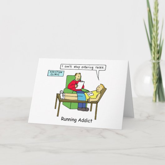Verslaving aan het deelnemen aan hardloopraces kaart (Voorkant)