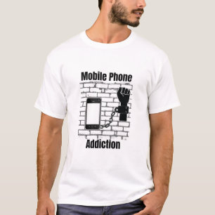 verslaving aan mobiele telefoons t-shirt