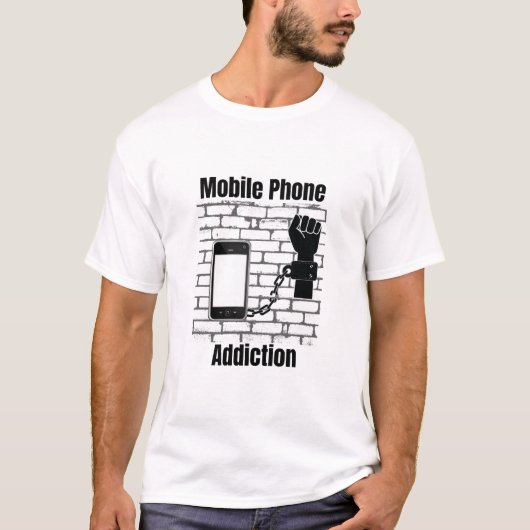 verslaving aan mobiele telefoons t-shirt (Voorkant)