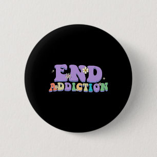 Verslaving Afkicken Groovy Gelukkig Stijl Overdosi Ronde Button 5,7 Cm
