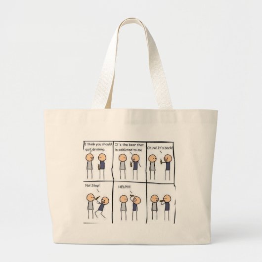 verslaving grote tote bag (Voorkant)
