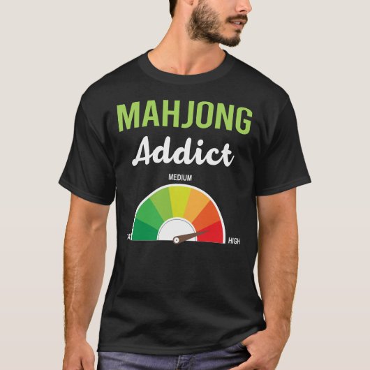 Verslaving Mahjong Majong Mah Jong Mah Jong T-shirt (Voorkant)