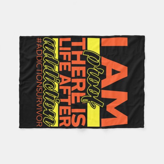 Verslaving Overlevende Ik ben het bewijs dat er le Fleece Deken (Voorkant (Horizontaal))