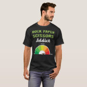 Verslaving Rock Paper Schaar T-shirt (Voorkant volledig)