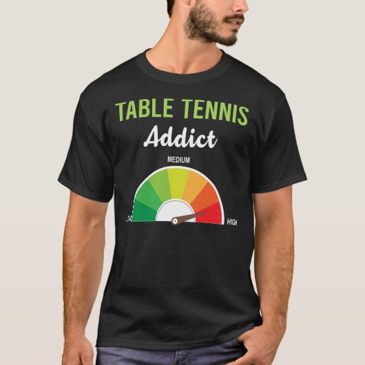 Verslaving tennis t-shirt (Voorkant)
