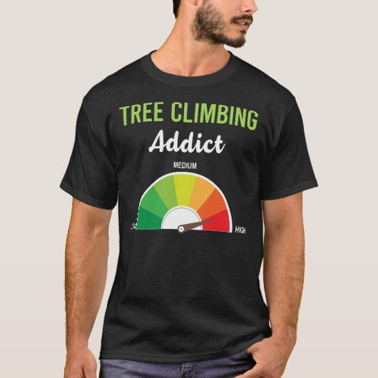 Verslavingsboom klimmen klimmer t-shirt (Voorkant)
