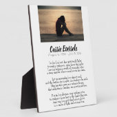 Verslavingsgedicht Memorial met foto tafelblad Fotoplaat (Zijkant)
