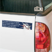 Verslechtering van de overheid (Montesquieu) Bumpersticker (Op Truck)