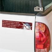 Verslechtering van de overheid (Montesquieu) Bumpersticker (Op Truck)