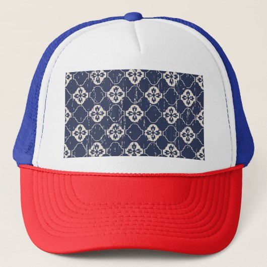 Versleten bloemen: naadloos trucker pet (Voorkant)