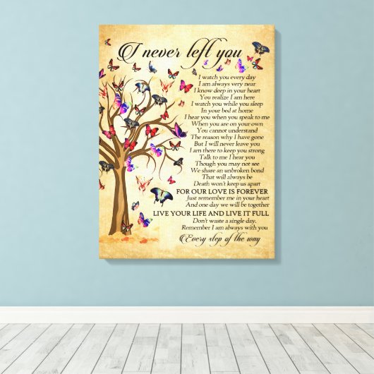 Versleten canvas Afdrukken Behoud uw herinneringen (Insitu (Houten vloer))