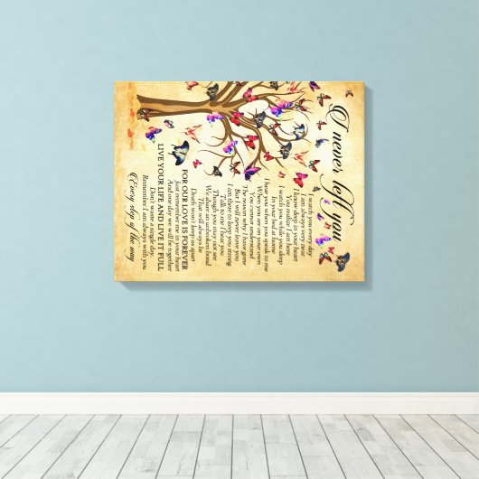 Versleten canvas Afdrukken Behoud uw herinneringen (Insitu (Houten vloer))