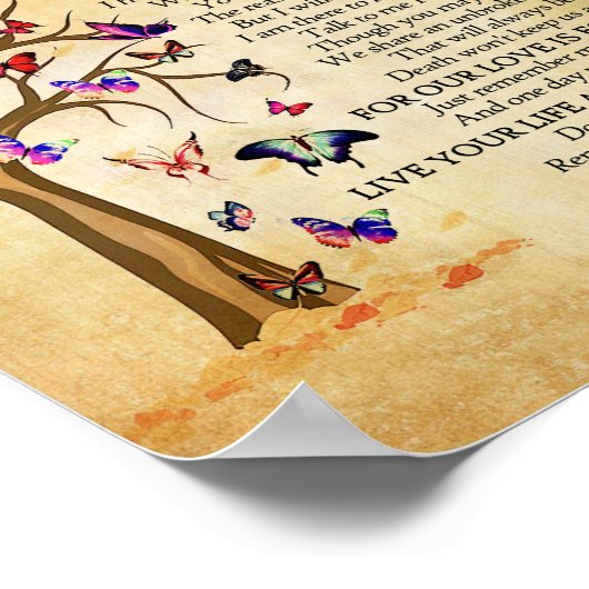 Versleten canvas Afdrukken Behoud uw herinneringen Poster (Hoek)