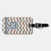 Versleten Chevron Achtergrond Bagage Label (Voorkant horizontaal)