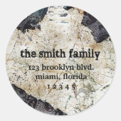 versleten Classic adres label Stickers (Voorkant)