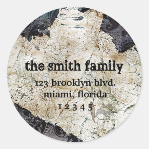 versleten Classic adres label Stickers