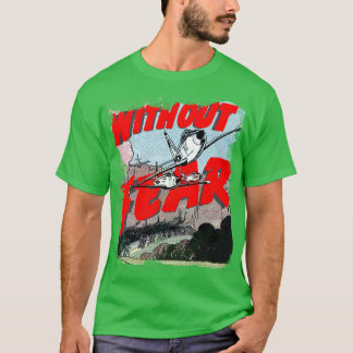 Versleten Comic Retro straaljagers Lichtens T-shirt