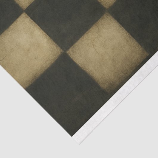 Versleten dambordpatroon ontkoppelingspapier tissuepapier (Detail)