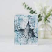 versleten denim briefkaart (Staand voorkant)