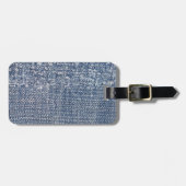 versleten denim jeans-look bagagelabel (Voorkant horizontaal)