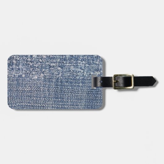 versleten denim jeans-look bagagelabel (Voorkant horizontaal)