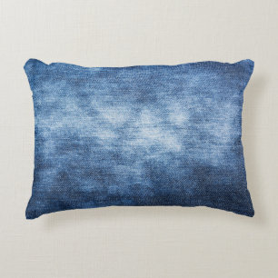 Versleten denim stof, gestructureerde achtergrond. accent kussen