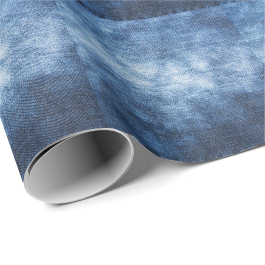 Versleten denim stof, gestructureerde achtergrond. cadeaupapier (Rol Hoek)