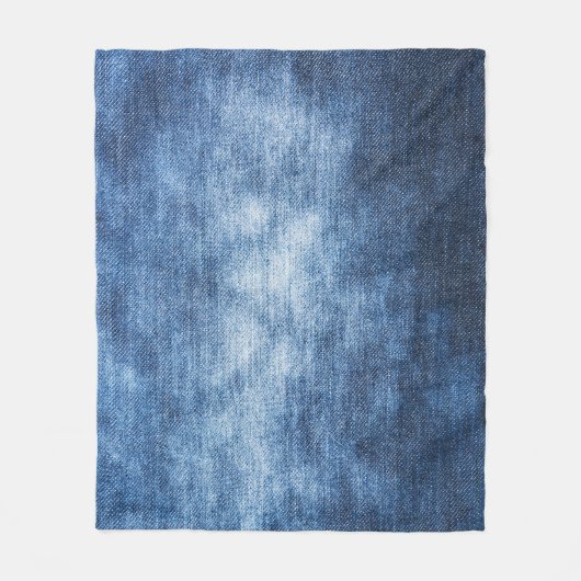 Versleten denim stof, gestructureerde achtergrond. fleece deken (Voorkant)