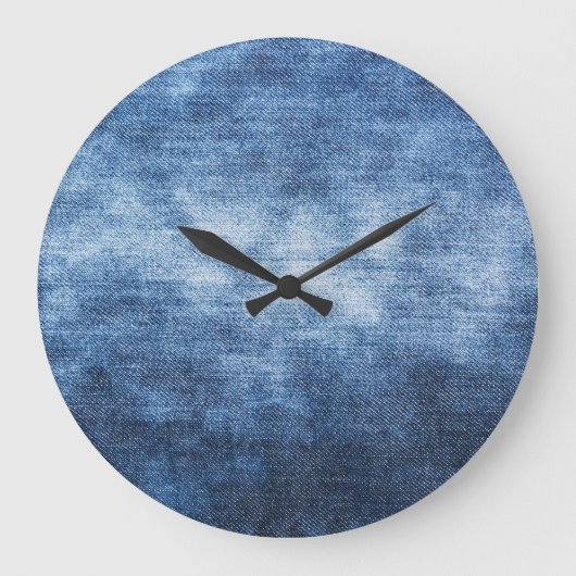 Versleten denim stof, gestructureerde achtergrond. grote klok (Voorkant)