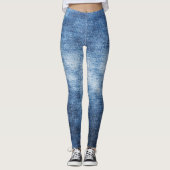 Versleten denim stof, gestructureerde achtergrond. leggings (Voorkant)