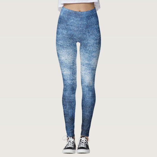 Versleten denim stof, gestructureerde achtergrond. leggings (Voorkant)