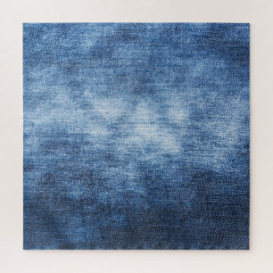 Versleten denim stof, gestructureerde achtergrond. legpuzzel