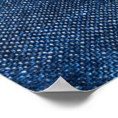 Versleten denim stof, gestructureerde achtergrond. poster (Hoek)