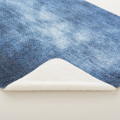 Versleten denim stof, gestructureerde achtergrond. sherpa deken (3/4)