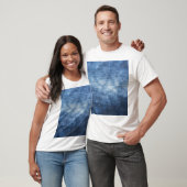 Versleten denim stof, gestructureerde achtergrond. t-shirt (Unisex)