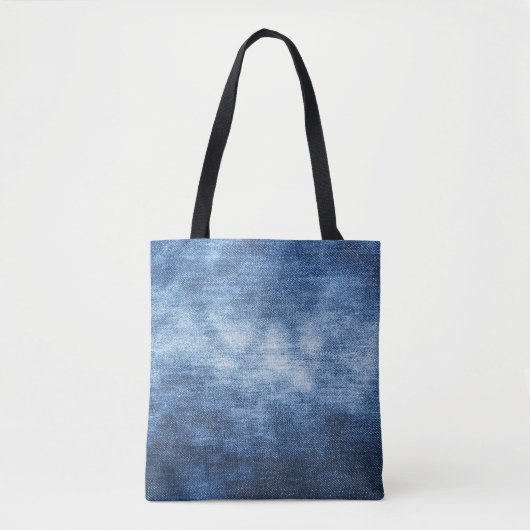 Versleten denim stof, gestructureerde achtergrond. tote bag (Voorkant)