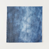 Versleten denim stof, gestructureerde achtergrond. wandkleed (Voorkant (horizontaal))