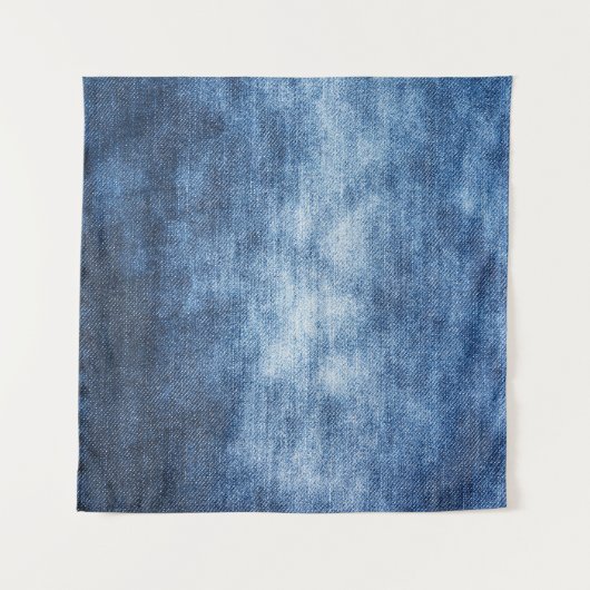 Versleten denim stof, gestructureerde achtergrond. wandkleed (Voorkant (horizontaal))