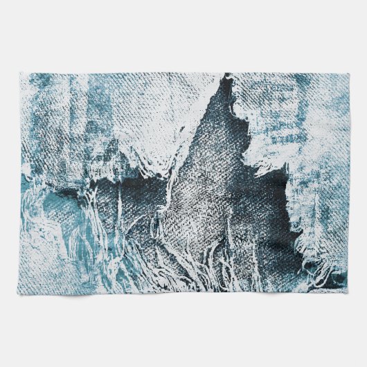versleten denim theedoek (Horizontaal)