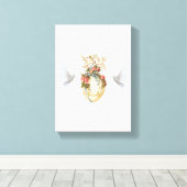 Versleten doven voor paasdagen afdrukken op canvas (Insitu (Houten vloer))