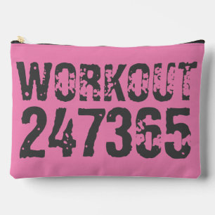 Versleten en bekrast tekst Workout 247365 roze Etui