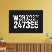 Versleten en bekrast tekst Workout 247365 wit Canvas Afdruk (Insitu (Woonkamer))