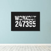 Versleten en bekrast tekst Workout 247365 wit Canvas Afdruk (Insitu (Houten vloer))