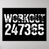 Versleten en bekrast tekst Workout 247365 wit Poster (Voorkant)