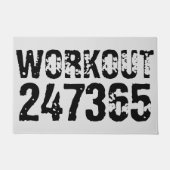 Versleten en bekrast tekst Workout 247365 zwart Deurmat (Voorkant)