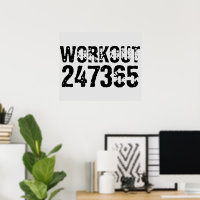 Versleten en bekrast tekst Workout 247365 zwart