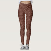 Versleten faux bruin leder leggings (Voorkant)