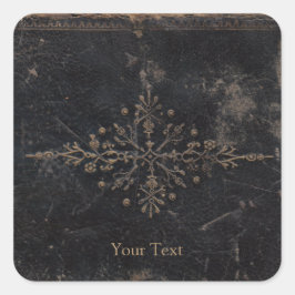 versleten Fleur-de-lis Boek Hoesje Vierkante Sticker