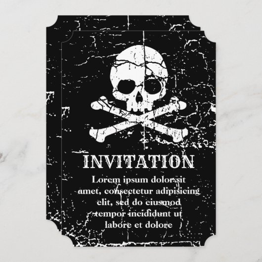 Versleten Gebarsten Schedel en Kruisbeenderen Uitn Kaart (Voorkant / Achterkant)