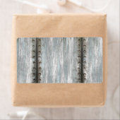 versleten geklonken metalen grunge geweven etiket (Insitu)